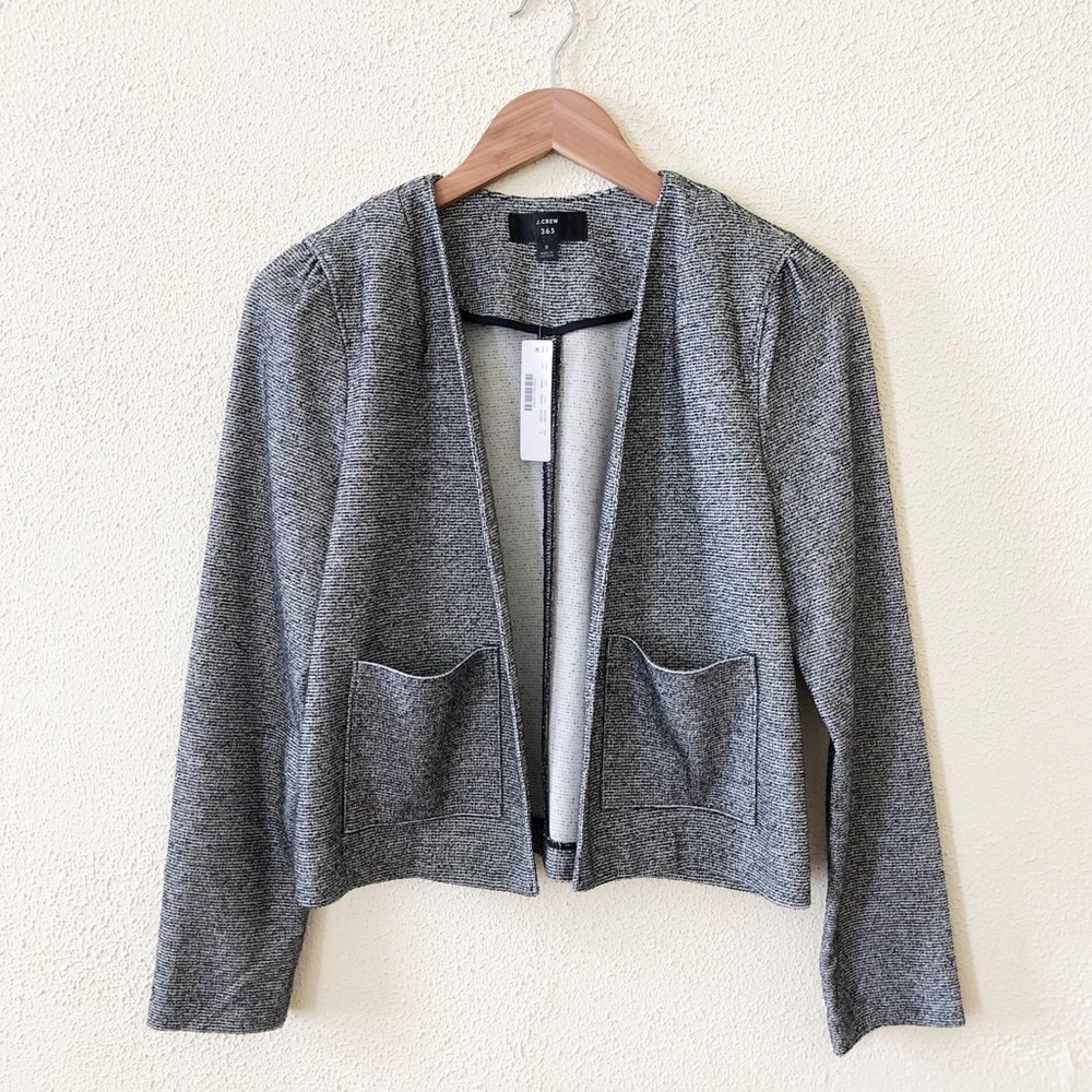 NWT J. Crew 365 Open Front Textured Blazer S
